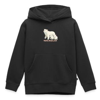 Mama Bärs Liebe zum Muttertag - Kinder Premium Organic Hoodie - Schwarz - Vorne - AI Model Kid Male (0cm)
