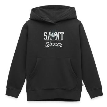 Heilige & Sünder: Vergangenheit Zukunft - Kinder Premium Organic Hoodie - Schwarz - Vorne - AI Model Kid Male (0cm)