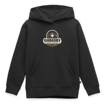 Kardashev Energy Solutions Logo - Sweat Premium à capuche enfant bio - noir - Devant - AI Model Kid Male (0cm)