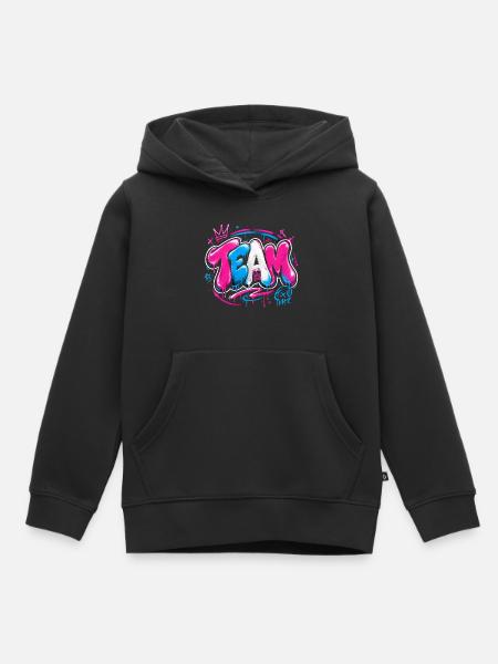 Team - Kinder Premium Organic Hoodie - Schwarz