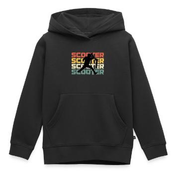 Tretroller Geschenk Stuntscooter Stunt Scooter - Kinder Premium Organic Hoodie - Schwarz - Vorne - AI Model Kid Male (0cm)