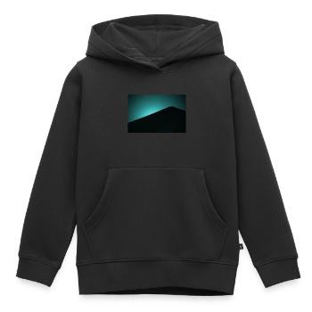 Bleu clair de lune - Sweat Premium à capuche enfant bio - noir - Devant - AI Model Kid Male (0cm)