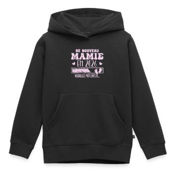 Schwangerschaft Oma Wieder Oma 2026 - Kinder Premium Organic Hoodie - Schwarz - Vorne - AI Model Kid Male (0cm)