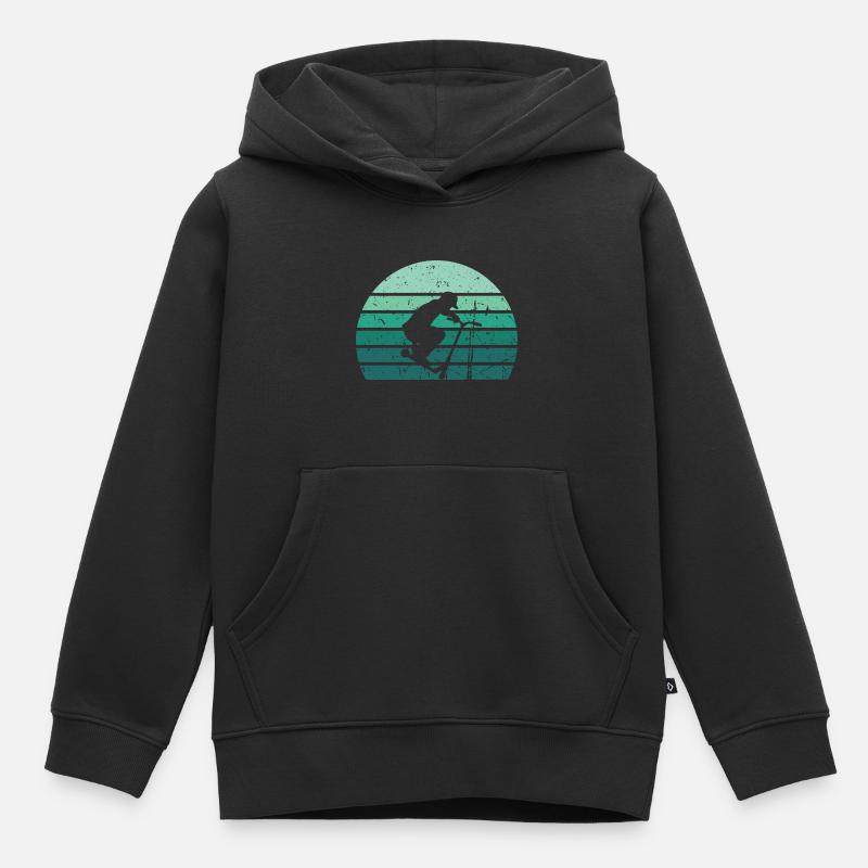 Stunt Scooter Garçons Scooter Roller Roller Roller - Sweat Premium à capuche enfant bio - noir