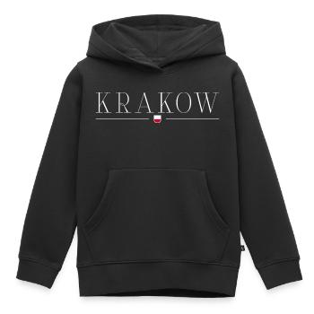 Cracovie, Pologne Style Design T-shirt - Sweat Premium à capuche enfant bio - noir - Devant - AI Model Kid Male (0cm)