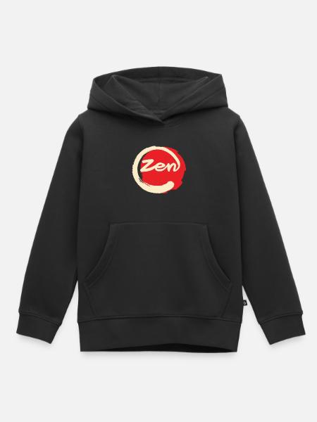 Zen - Sweat Premium à capuche enfant bio - noir