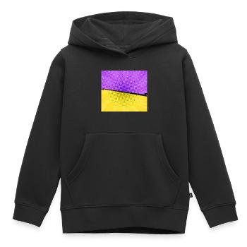 Jaune pourpre - Sweat Premium à capuche enfant bio - noir - Devant - AI Model Kid Male (0cm)