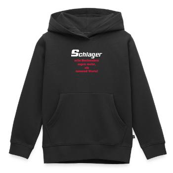 Schlager Party , Schlager Musik , Schlager Worte - Kinder Premium Organic Hoodie - Schwarz - Vorne - AI Model Kid Male (0cm)