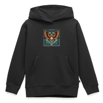 Nachteule Schädel Pank - Kinder Premium Organic Hoodie - Schwarz - Vorne - AI Model Kid Male (0cm)