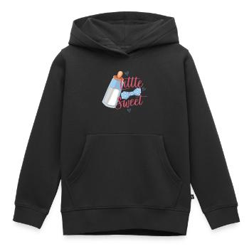 Bébé petit et doux - Sweat Premium à capuche enfant bio - noir - Devant - AI Model Kid Male (0cm)