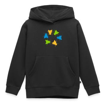 Colorful House Flying Group Team - Kids Premium Organic Hoodie - black - Front - AI Model Kid Male (0cm)