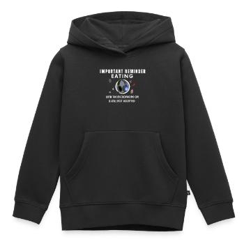 Manger avec le micro allumé - Sweat Premium à capuche enfant bio - noir - Devant - AI Model Kid Male (0cm)