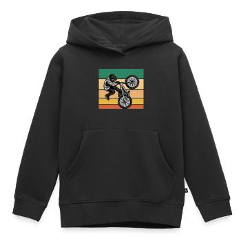 BMX Fahrrad - Kinder Premium Organic Hoodie - Schwarz - Vorne - AI Model Kid Male (0cm)