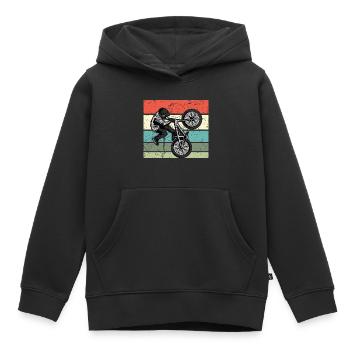BMX Zubehör Kinder Fahrrad Retro - Kinder Premium Organic Hoodie - Schwarz - Vorne - AI Model Kid Male (0cm)