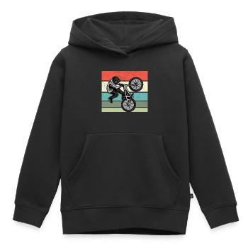 BMX Fahrrad Kinder BMX Fahrer BMX Zubehör - Kinder Premium Organic Hoodie - Schwarz - Vorne - AI Model Kid Male (0cm)