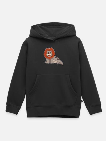 Seehund Löwe - Kinder Premium Organic Hoodie - Schwarz