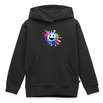 Cartoon Bowlingkugel - Kinder Premium Organic Hoodie - Schwarz - Vorne - AI Model Kid Male (0cm)