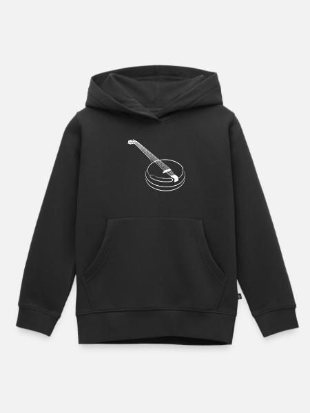 Banjo Skizze - Kinder Premium Organic Hoodie - Schwarz