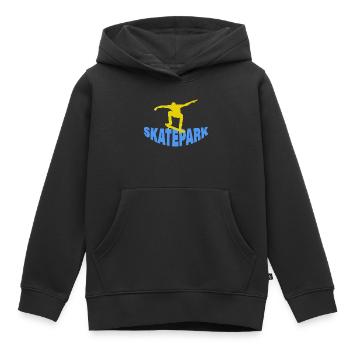 SKATEPARK - Sweat Premium à capuche enfant bio - noir - Devant - AI Model Kid Male (0cm)