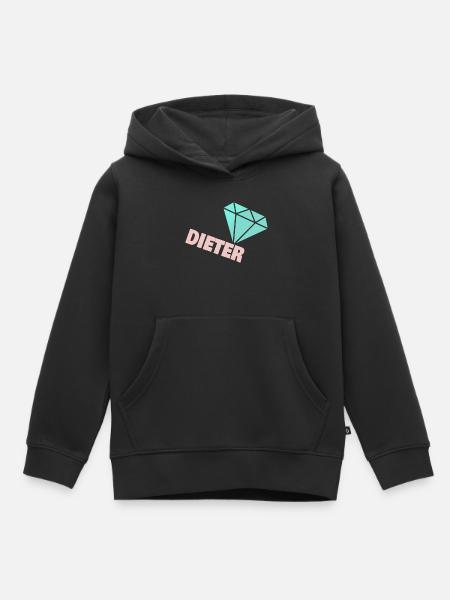 Funkelnder Diamant mit Dieter - Kinder Premium Organic Hoodie - Schwarz