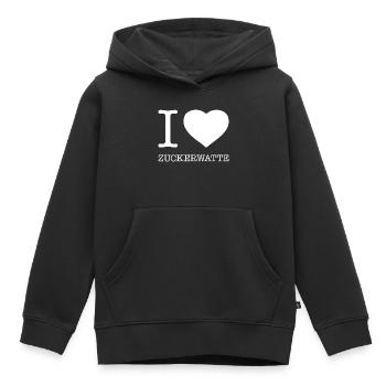 I love cotton candy - Kids Premium Organic Hoodie - black - Front - AI Model Kid Male (0cm)