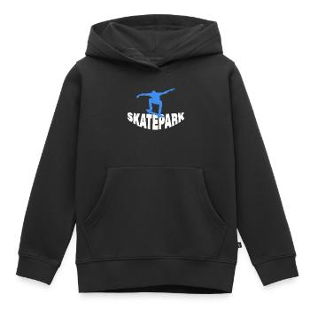 Skatepark - Sweat Premium à capuche enfant bio - noir - Devant - AI Model Kid Male (0cm)