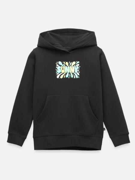 Helle Pastellsonne - Kinder Premium Organic Hoodie - Schwarz