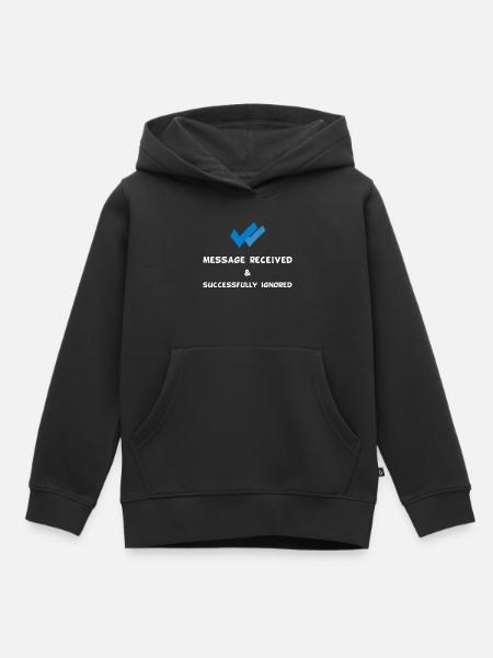 Message_received - Kinder Premium Organic Hoodie - Schwarz