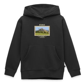 Irland Cashel Vintage Reisemarke - Kinder Premium Organic Hoodie - Schwarz - Vorne - AI Model Kid Male (0cm)