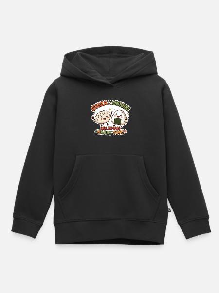 Gyoza & Onigiri süßes Duo - Kinder Premium Organic Hoodie - Schwarz
