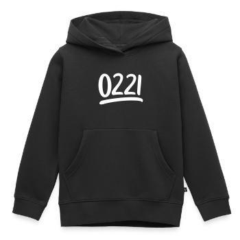 0221 Handschrift - Kinder Premium Organic Hoodie - Schwarz - Vorne - AI Model Kid Male (0cm)