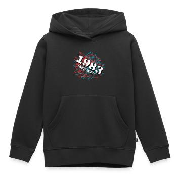 1983 Limited Edition - Kids Premium Organic Hoodie - black - Front - AI Model Kid Male (0cm)