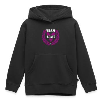 Team Braut - Junggesellinnenabschied Hochzeit JGA - Kinder Premium Organic Hoodie - Schwarz - Vorne - AI Model Kid Male (0cm)