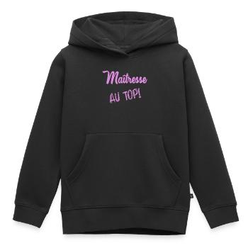 VIELEN DANK. GELIEBTE. DANKE, HERRIN. GELIEBTE - Kinder Premium Organic Hoodie - Schwarz - Vorne - AI Model Kid Male (0cm)