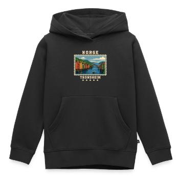 Norwegen Trondheim Vintage Reisemarke - Kinder Premium Organic Hoodie - Schwarz - Vorne - AI Model Kid Male (0cm)