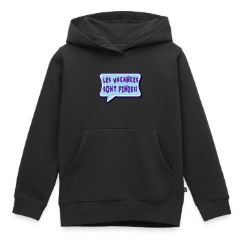 RENTREE. ALPHABET. VIVE LA RENTRÉE - Sweat Premium à capuche enfant bio - noir - Devant - AI Model Kid Male (0cm)