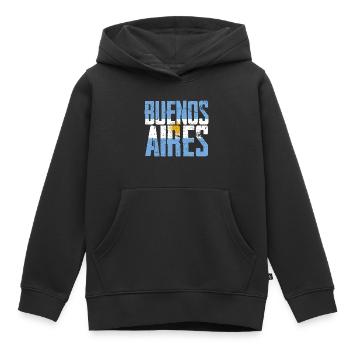 Buenos Aires Argentine - Sweat Premium à capuche enfant bio - noir - Devant - AI Model Kid Male (0cm)