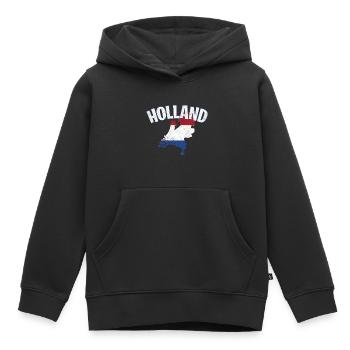 Nederland Nederland - Kinder Premium hoodie biologisch - zwart - Voor - AI Model Kid Male (0cm)