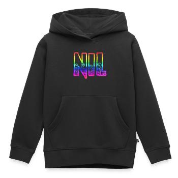 nil rs regenbogen - Kinder Premium Organic Hoodie - Schwarz - Vorne - AI Model Kid Male (0cm)