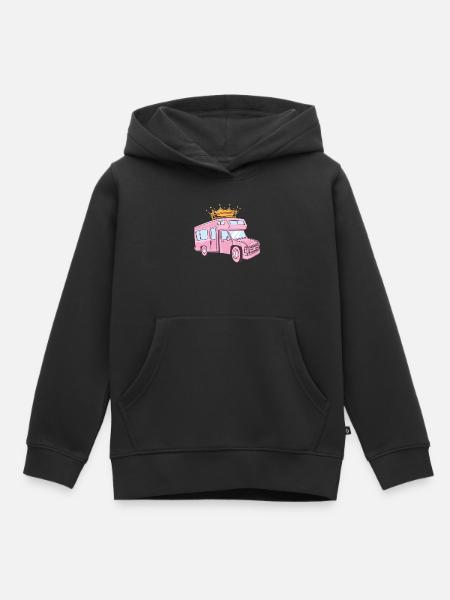 Rosa Camper / weibliche Camper / Camper / Pink - Kinder Premium Organic Hoodie - Schwarz