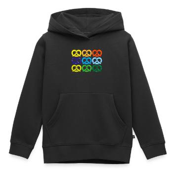 brezel salzbrezel - Kinder Premium Organic Hoodie - Schwarz - Vorne - AI Model Kid Male (0cm)