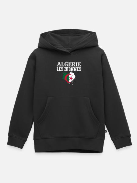 Algérie Les Zhommes - Sweat Premium à capuche enfant bio - noir