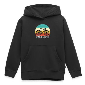 Cycologist Funny Vintage Cycling Cyclist - Kinder Premium Organic Hoodie - Schwarz - Vorne - AI Model Kid Male (0cm)