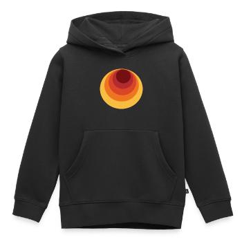 Retro Kreis Polka Dot - Kinder Premium Organic Hoodie - Schwarz - Vorne - AI Model Kid Male (0cm)
