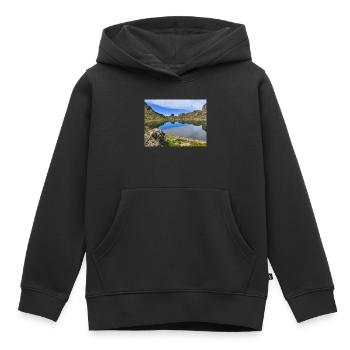 Lac Robert - Sweat Premium à capuche enfant bio - noir - Devant - AI Model Kid Male (0cm)