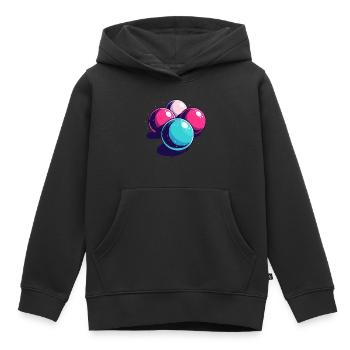 Boules de billard - Sweat Premium à capuche enfant bio - noir - Devant - AI Model Kid Male (0cm)