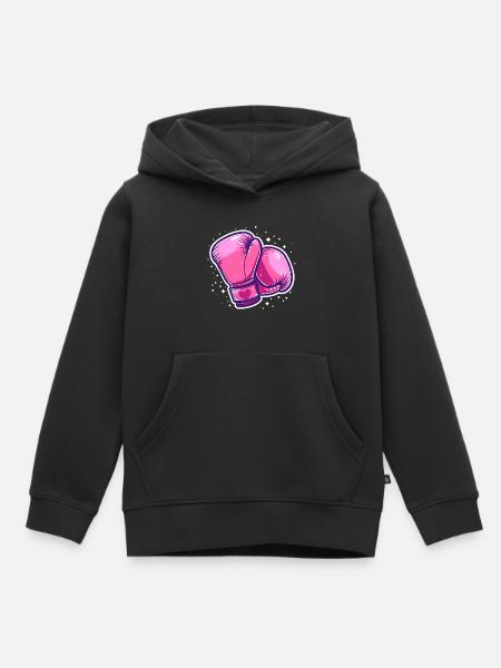 Boxhandschuhe Grafik - Kinder Premium Organic Hoodie - Schwarz