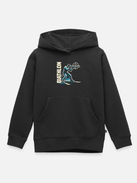 Biathlon Passion Liebhaber Geschenk - Kinder Premium Organic Hoodie - Schwarz
