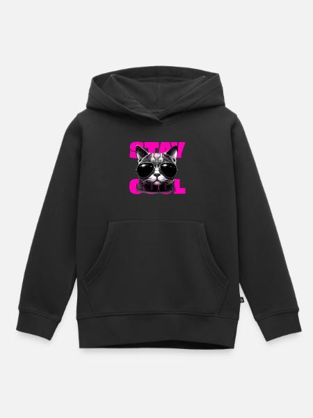 Stay cool - Kinder Premium Organic Hoodie - Schwarz