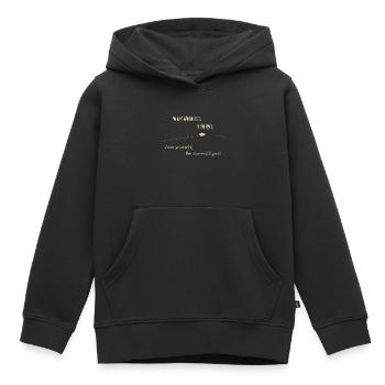 On ne peut pas calmer la tempête - pour les produits sombres - Sweat Premium à capuche enfant bio - noir - Devant - AI Model Kid Male (0cm)